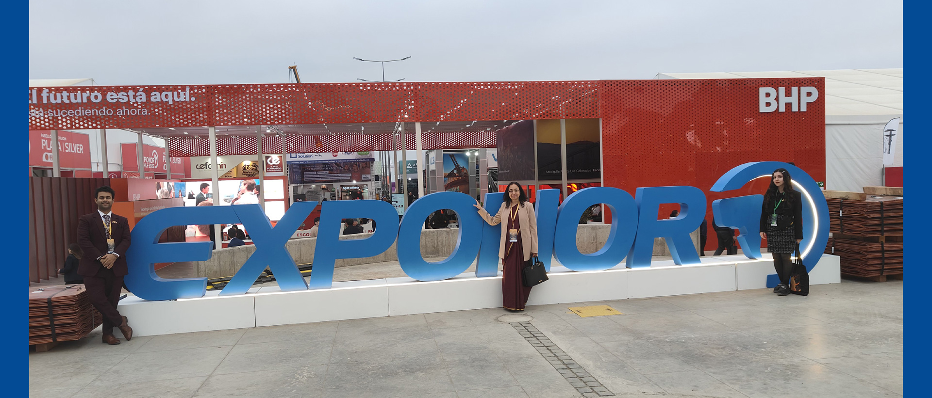 Ambassador Abhilasha Joshi and team at EXPONOR 2026, Antofagasta