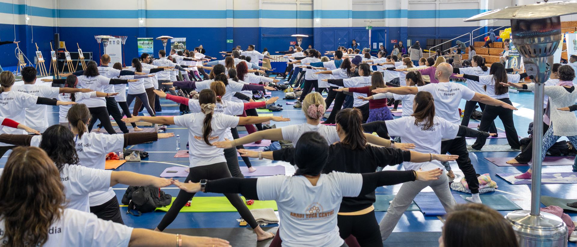 Participants at the International Day of Yoga 2026, Las Condes, Santiago